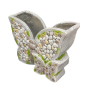 Preview: Pflanzentopf Schmetterling mit Stein-Design (31cm)